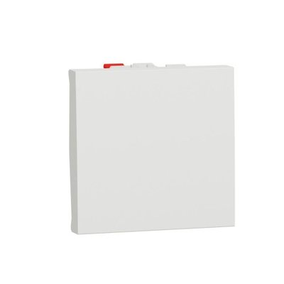 Вимикач кнопковий, 10А, 2 модуля, білий, Unica NEW NU320618 NU320618 фото