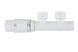 Термостатичний комплект Duoplex Invena для нижнього підключення білий CZ-89-015 фото 2
