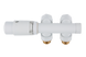 Термостатичний комплект Duoplex Invena для нижнього підключення білий CZ-89-015 фото 3