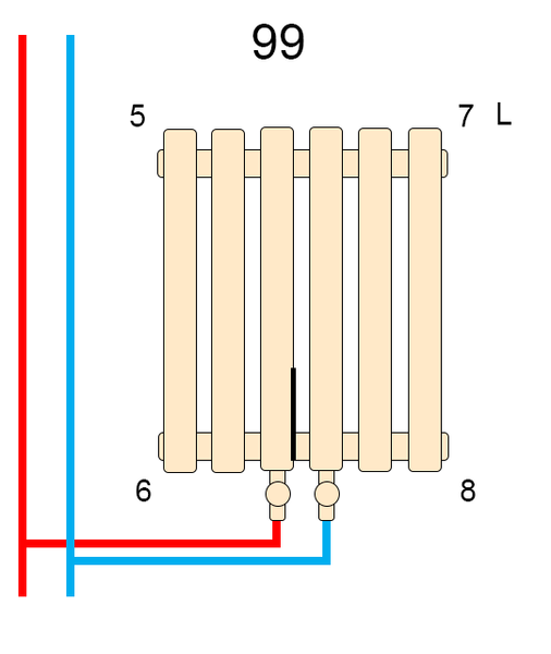 Вертикальний трубчастий радіатор Quantum 2 H-1800 мм, L-405 мм Betatherm BQ 2180/10 9016 99 фото