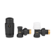 Комплект радіаторний кутовий (дизайнерський, чорний) Invena 1410665458 фото 1