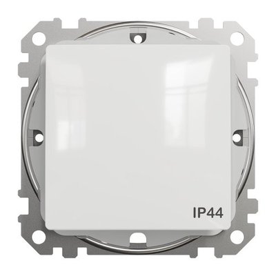 Одноклавішний прохідний перемикач IP44, 10А-250В, Білий, Sedna Design SDD211106 SDD211106 фото