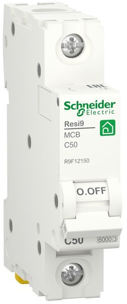 Автоматический выключатель 6kA 1P 50A C, Resi9 Schneider Electric R9F12150 R9F12150 фото