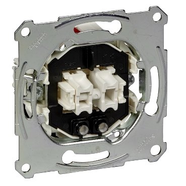 Выключатель двухклавишный с подсветкой, механизм, Merten MTN3135-0000 MTN3135-0000 фото
