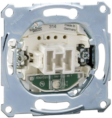 Переключатель одноклавишный проходной с подсветкой, механизм, Merten MTN3136-0000 MTN3136-0000 фото