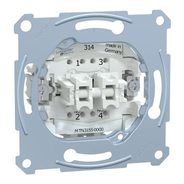 Кнопочный выключатель двухклавишный, механизм, Merten MTN3155-0000 MTN3155-0000 фото