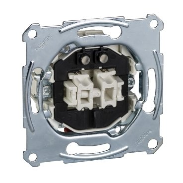 Кнопочный двухклавишный выключатель с подсветкой, механизм, Merten MTN3165-0000 MTN3165-0000 фото